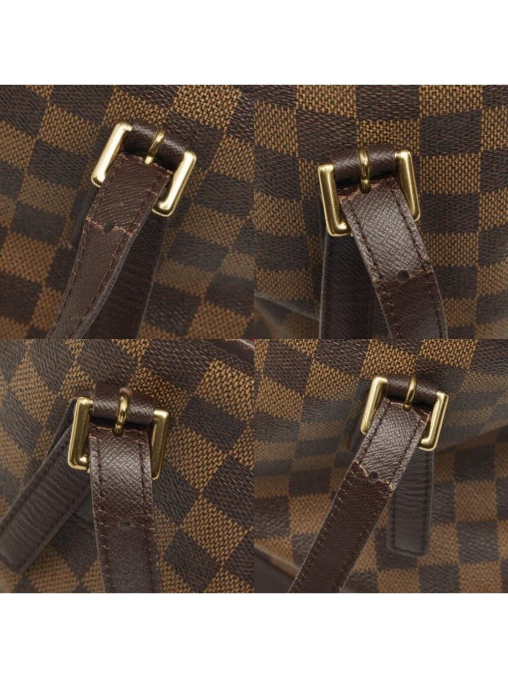 Louis Vuitton Damier Marais Tote Shoulder Bag Brown Leather - Picture 9 of 10